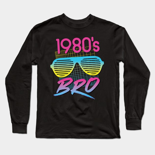 1980s Bro  - Reto Blinds Sunglasses Party Long Sleeve T-Shirt by andzoo